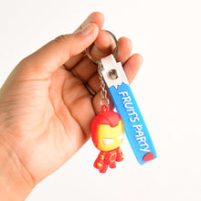 Cute Cartoon Silicone 3D Key Chain with Metal Hook & Strap (Pack of 1)