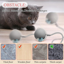 Rechargeable Interactive Cat Toy Ball with Detachable Braided Tail and LED Light (1 Pc)