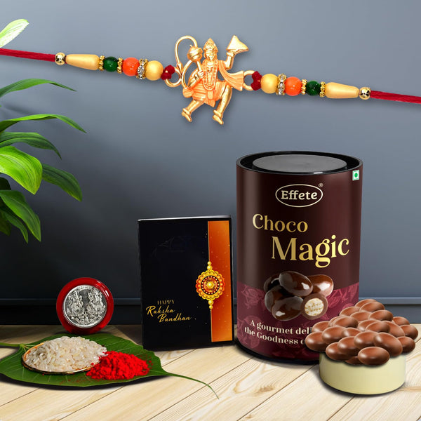 Multicolor Bracelet Rakhi (K1_261_cd)  Chocolate Delight With Silver Color Pooja Coin Roli Chawal  Greeting Card  Occasion  Rakhi For Brother With Gift  Bracelets For Men Stylish Rakhi Combo For Brother  Set Of 1 Rakhi  Rakhi Choco